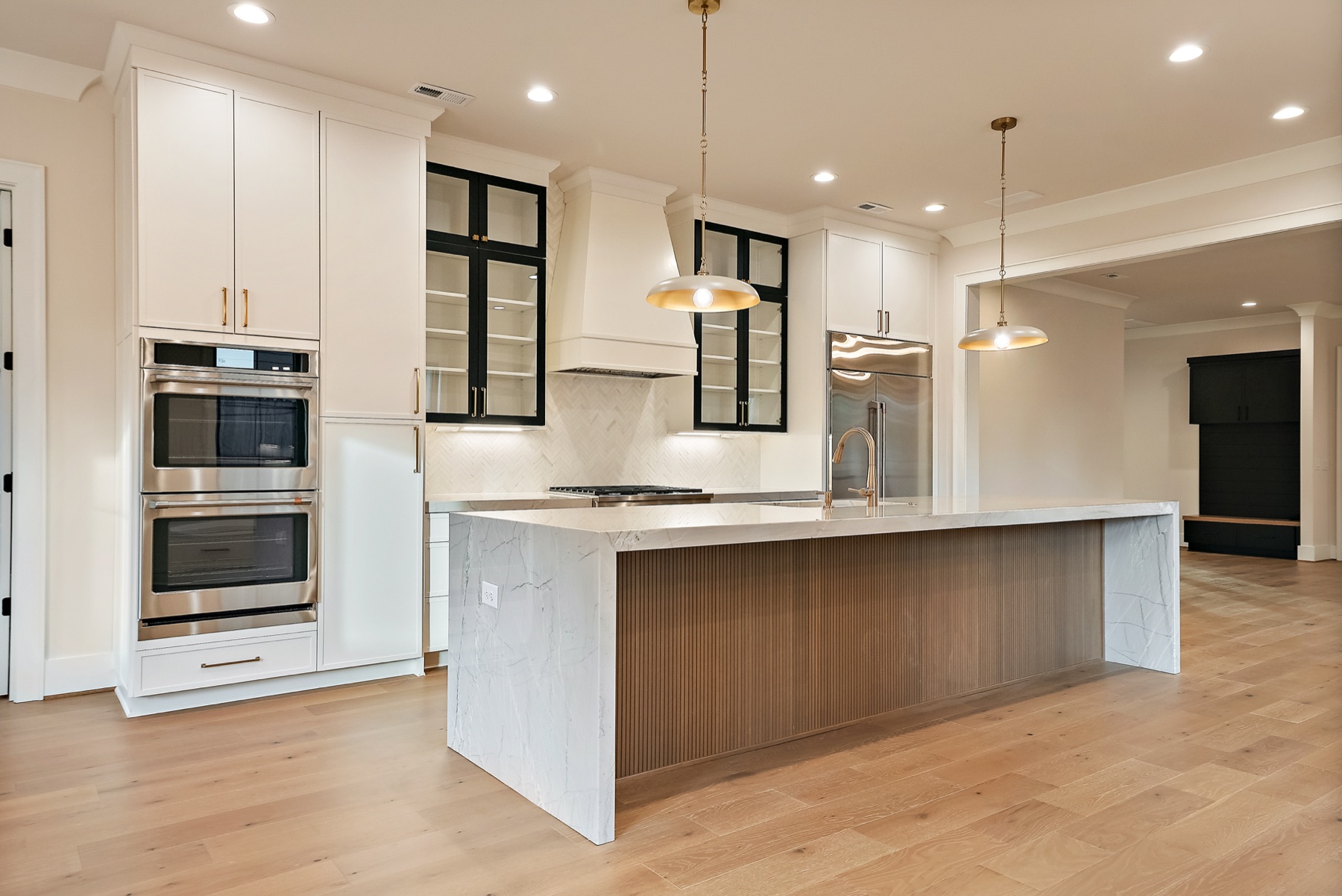Bright kitchen with a large island